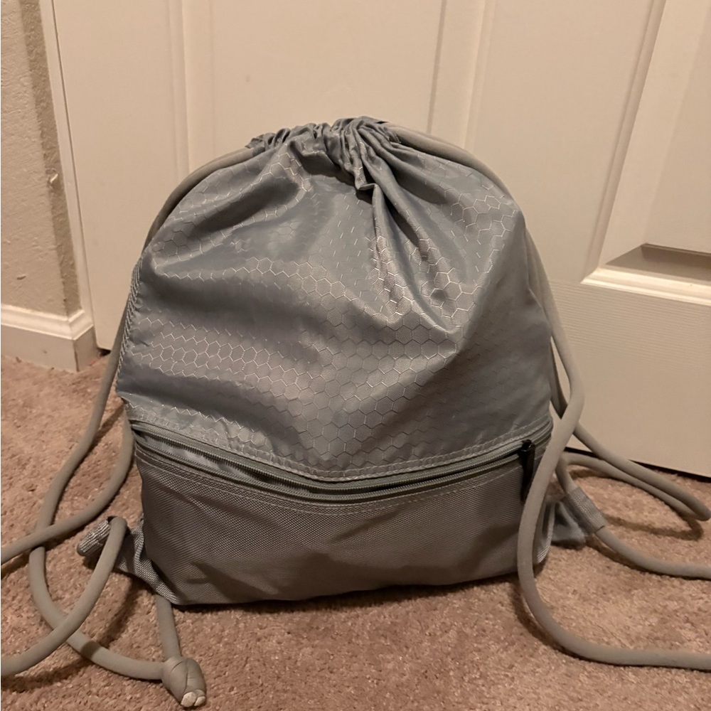 Grey Drawstring Bag for Hiking/ Camping